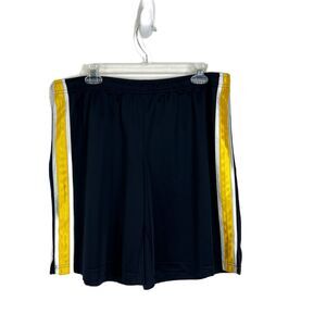 Nike Shorts Youth Extra Large 16-18 Blue Yellow Stripe Basketball Athletic Kids